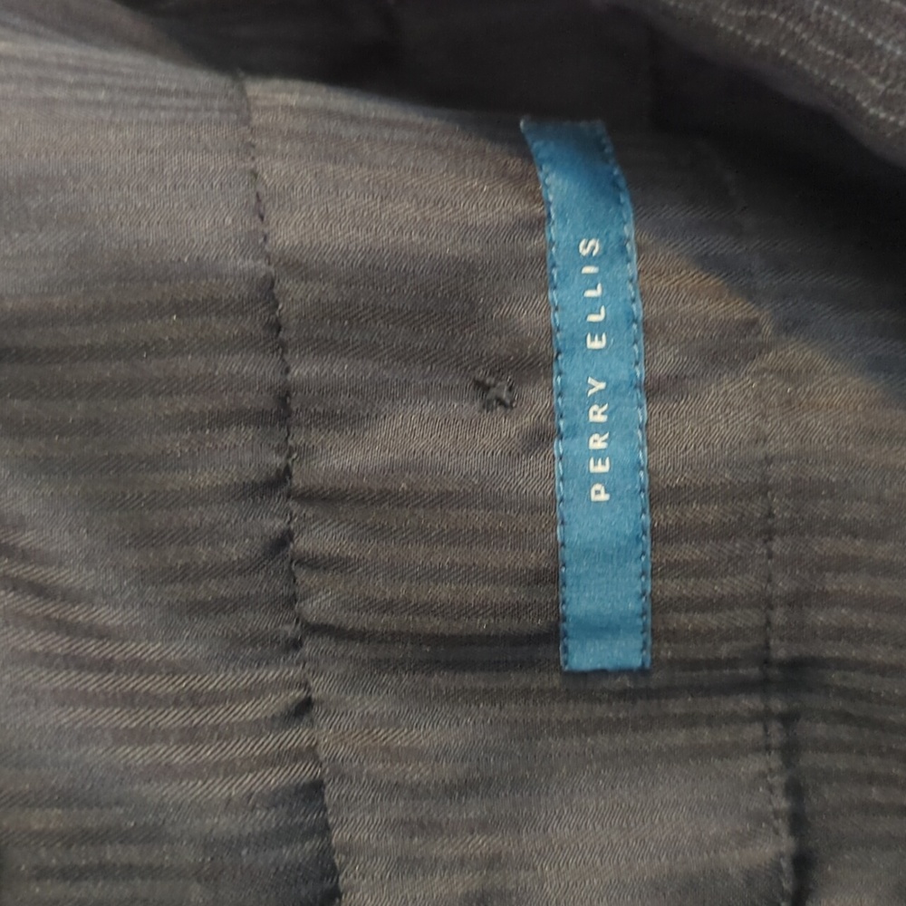 Perry Ellis pinstriped charcoal pants 38X32, slim fit